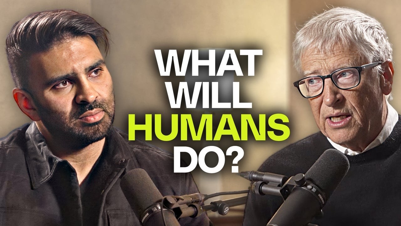 Video thumbnail for the Decoder interview with Bill Gates, titled Bill Gates says to prepare for 20 years of tumultuous AI disruption